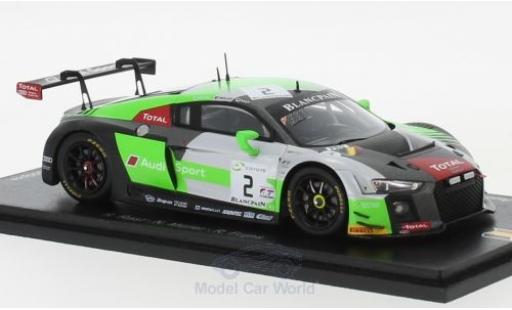Diecast model cars Audi R8 lms No.2 Sport Team WRT 24h Spa 2018 R.Rast/N.M&Atilde;&frac14;ller/R.Frijns 1/43 Spark