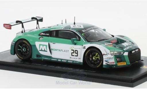 Diecast model cars Audi R8 lms No.29 Montaplast by Land-Motorsport 24h Spa 2018 K.van der Linde/S.van der Linde/J.Schmidt 1/43 Spark