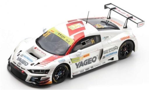 Diecast model cars Audi R8 gt LMS No.31 Sport Team Rutronik Yageo Fia World Cup Macau 2019 K.van le Linde 1/43 Spark