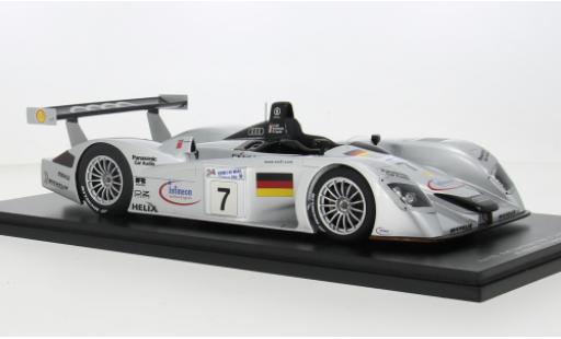 Diecast model cars Audi R8 LMP course No.7 24h Le Mans 2000 1/18 Spark