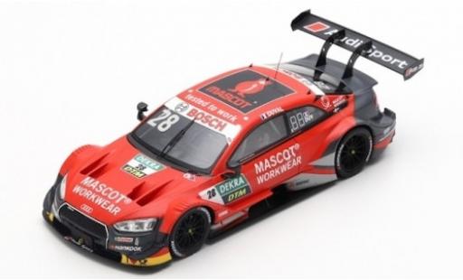Diecast model cars Audi RS5 dtm RS 5 No.28 Sport Team Phoenix Mascot Workwear 2019 L.Duval 1/43 Spark