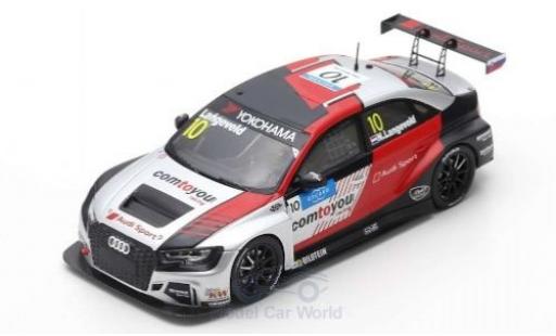 Diecast model cars Audi RS3 lms No.10 comtoyou Team Sport WTCR Slovakia Ring 2019 N.Langeveld 1/43 Spark