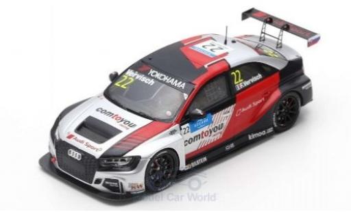 Diecast model cars Audi RS3 lms No.22 comtoyou Team Sport WTCR Slovakia Ring 2019 F.Vervisch 1/43 Spark