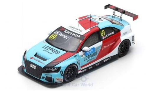 Diecast model cars Audi RS3 lms No.52 Leopard Racing Team Sport WTCR Marrakesh 2019 G.Shedden 1/43 Spark