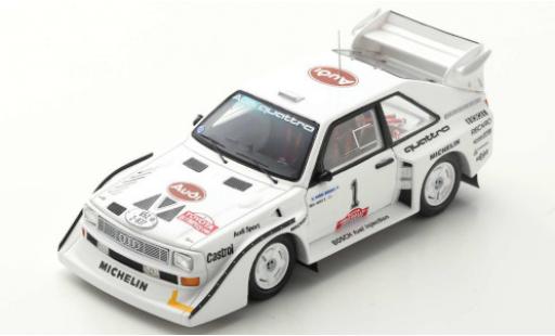 Diecast model cars Audi Sport Quattro s1 e2 No.1 Rally Olympus 1985 H.Mikkola/A.Hertz 1/43 Spark
