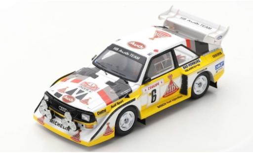 Diecast model cars Audi Sport Quattro s1 e2 No.6 HB Team HB Rally WM Rally Monte Carlo 1986 H.Mikkola/A.Hertz 1/43 Spark