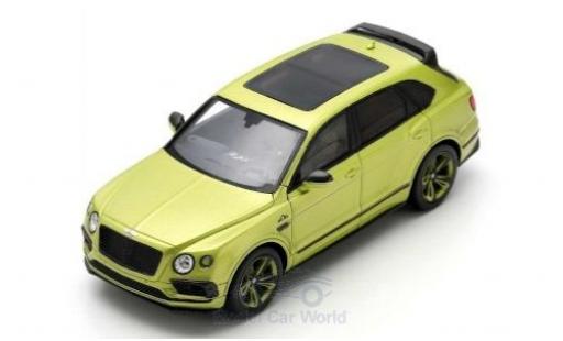 Diecast model cars Bentley Bentayga course Pikes Peak Limited Edition metallic green 2018 by Mulliner 1/43 Spark