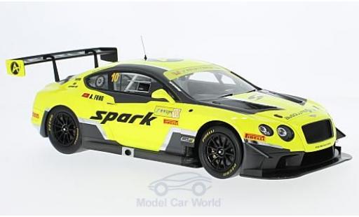 Diecast model cars Bentley Continental course GT3 RHD No.10 Absolute Racing GT Cup Macau 2016 A.Fong 1/18 Spark