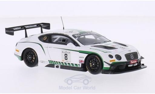 Diecast model cars Bentley Continental course GT3 RHD No.8 M-Sport 24h Spa 2015 M.Buhk/M.Soulet/A.Soucek 1/43 Spark