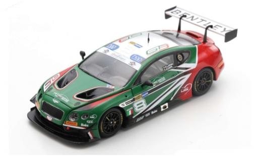 Diecast model cars Bentley Continental course GT3 RHD No.8 Petri Corse Motorsport GT Italian Championship Mugello 2018 N.Larini/A.Caffi 1/43 Spark