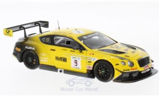 Diecast model cars Bentley Continental course GT3 RHD No.9 Team ABT Deutsche Post 24h Spa 2017 C.J&Atilde;&para;ns/J.Pepper/N.Verdonck 1/43 Spark