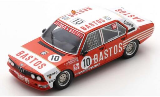 Diecast model cars Bmw 530 course i (E12) No.10 Bastos 24h Spa Francorchamps 1981 E.Joosen/D.Vermeersch/J-C.Andruet 1/43 Spark
