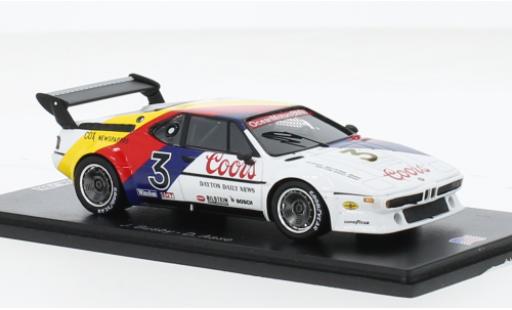 Diecast model cars Bmw M1 1979 No.3 IMSA 250 Miles Mid-Ohio 1/43 Spark