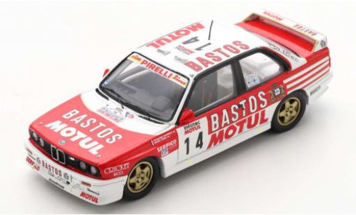Diecast model cars Bmw M3 rallye (E30) No.14 Bastos Rally WM Tour de Corse 1989 F.Chatriot/M.Perin 1/43 Spark