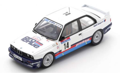 Diecast model cars Bmw M3 rallye (E30) No.14 Belgium ProDrive Rally WM Tour de Corse 1987 M.Duez/G.Biar 1/43 Spark