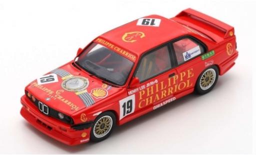 Diecast model cars Bmw M3 course (E30) No.19 Ghiaspeed Philippe Charriol Macau Guia Race 1991 H.Lee Jr. 1/43 Spark