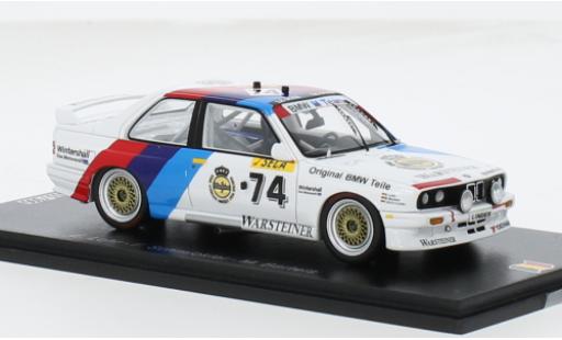 Diecast model cars Bmw M3 course (E30) No.74 24h Spa 1988 1/43 Spark