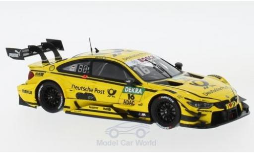 Diecast model cars Bmw M4 dtm No.16 Team RMR Deutsche Post Hockenheim 2017 T.Glock 1/43 Spark