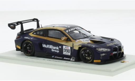 Diecast model cars Bmw M4 gt3 No.998 ROWE Racing 24h Spa 2023 1/43 Spark