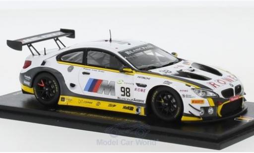 Diecast model cars Bmw M6 GT3 No.98 ROWE Racing 24h Spa 2018 R.Collard/M.Wittmann/J.Krohn 1/43 Spark