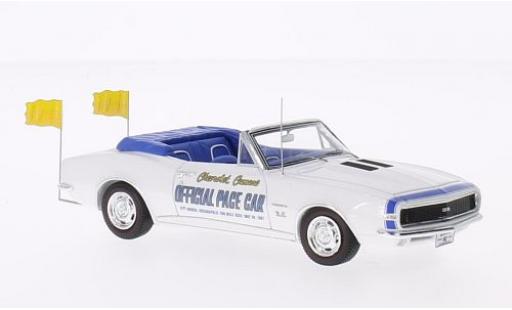 Diecast model cars Chevrolet Camaro course Convertible Pace Car Indianapolis 500 white 1967 1/43 Spark