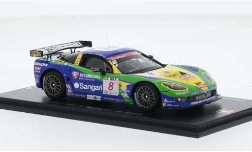 Diecast model cars Chevrolet Corvette Racing (.R) C6.R No.8 Sangari Team Brazil 24h Spa 2009 1/43 Spark