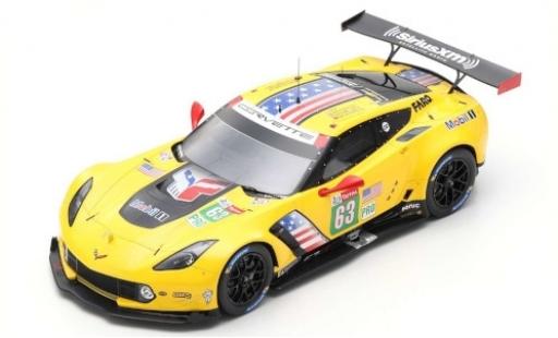 Diecast model cars Chevrolet Corvette Racing (.R) C7.R No.63 24h Le Mans 2019 J.Magnussen/A.Garcia/M.Rockenfeller 1/43 Spark