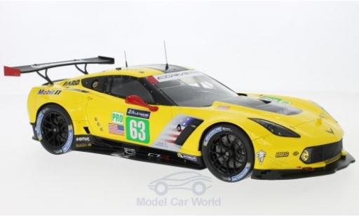 Diecast model cars Chevrolet Corvette Racing (.R) C7.R No.63 - GM 24h Le Mans 2017 J.Magnussen/A.Garcia/J.Taylor 1/18 Spark