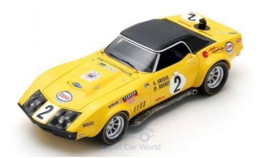 Diecast model cars Chevrolet Corvette course No.2 24h Le Mans 1970 H.Greder/J.P.Rouget 1/43 Spark