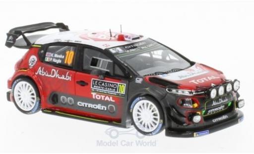 Diecast model cars Citroen C3 WRC No.10 Total Abu Dhabi World Rally Team Rally WM Rally Monte Carlo 2018 K.Meeke/P.Nagle 1/43 Spark