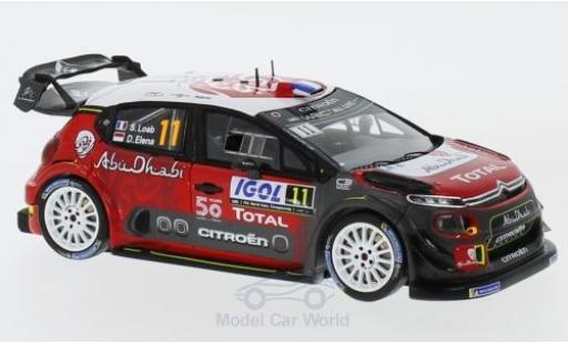 Diecast model cars Citroen C3 WRC No.11 Total Abu Dhabi WRT Rally WM Rally Tour de Corse 2018 S.Loeb/D.Elena 1/43 Spark