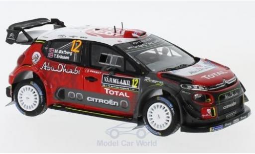Diecast model cars Citroen C3 WRC No.12 Total Abu Dhabi World Rally Team Rally WM Rally Sweden 2018 M.Ostberg/T.Eriksen 1/43 Spark
