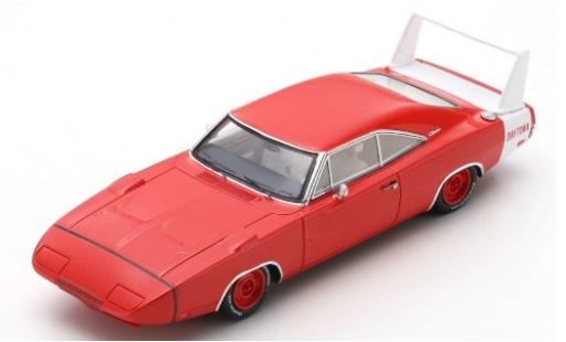 Diecast model cars Dodge Charger Daytona red/white 1969 1/43 Spark