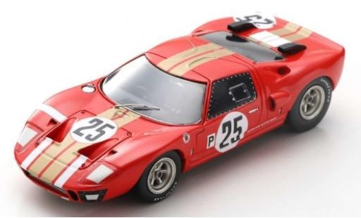 Diecast model cars Ford GT40 Mk I AMR1 RHD No.25 Alan Mann Racing 12h Sebring 1966 J.Whitmore/F.Gardner 1/43 Spark