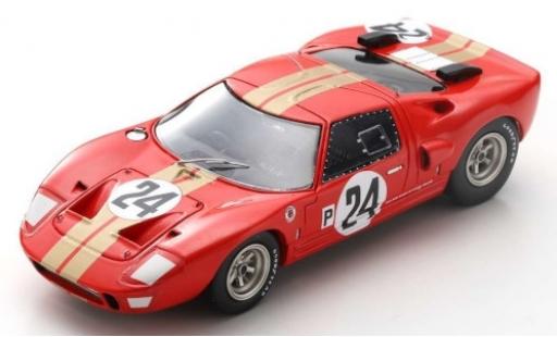 Diecast model cars Ford GT40 Mk I AMR2 RHD No.24 Alan Mann Racing 12h Sebring 1966 G.Hill/J.Stewart 1/43 Spark
