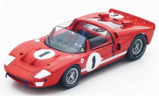 Diecast model cars Ford GT40 Mk I X1 RHD No.1 12h Sebring 1966 K.Miles/L.Ruby 1/18 Spark