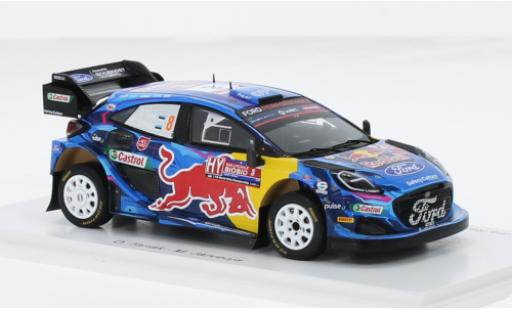 Diecast model cars Ford Puma Rally1 No.8 M-Sport World Rally Team Red Bull Rally WM Rally Chile 2023 1/43 Spark