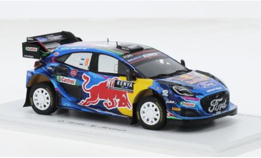 Diecast model cars Ford Puma Rally1 No.8 M-Sport World Rally Team Red Bull Rally WM Safari Rally 2023 1/43 Spark