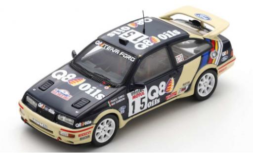 Diecast model cars Ford Sierra Cosworth RS No.15 Q8 Rally WM Tour de Corse 1989 G.Cunico/M.Sghedoni 1/43 Spark