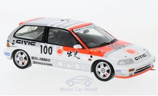 Diecast model cars Honda Civic Course EF3 RHD No.100 JTC Suzuka 1989 U.Katayama/E.Muramatsu 1/43 Spark