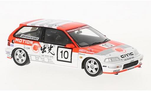 Diecast model cars Honda Civic Course EF9 RHD No.10 Macau Guia Race 1990 O.Nakako 1/43 Spark