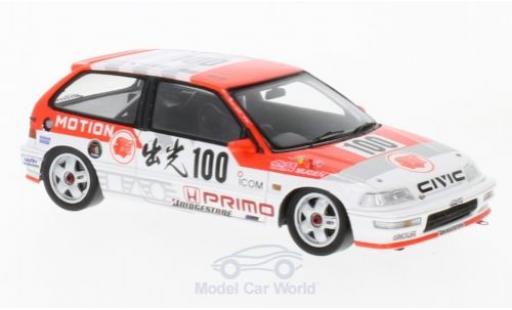 Diecast model cars Honda Civic Course EF9 RHD No.100 JTC 500km Suzuka 1990 O.Nakako/H.Okada 1/43 Spark