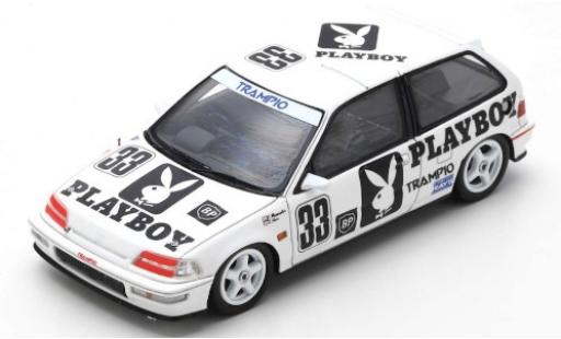Diecast model cars Honda Civic Course (EF9) RHD No.33 Playboy JTC Autopolis 1991 Y.Muramatsu/T.Hara 1/43 Spark