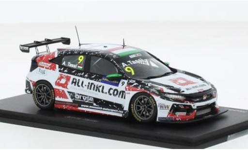 Diecast model cars Honda Civic Type R TCR No.9 All-Inkl.com M&Atilde;&frac14;nnich Motorsport WTCR N&Atilde;&frac14;rburgring 2020 1/43 Spark