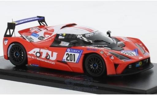Diecast model cars KTM X-Bow GT4 KTM X-Bow No.201 24h N&Atilde;&frac14;rburgring 2018 N.Schiff/D.Kraihamer/L.Strycek/R.Frey 1/43 Spark
