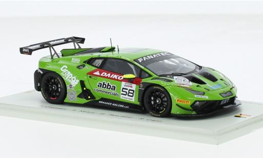Diecast model cars Lamborghini Huracan GT3 EVO 2 2 No.58 GRT Grasser Racing Team 24h Spa 2023 1/43 Spark
