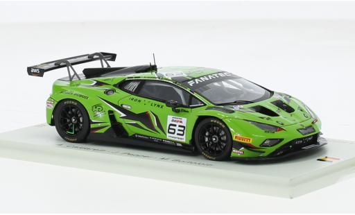 Diecast model cars Lamborghini Huracan GT3 EVO 2 2 No.63 Iron Lynx 24h Spa 2023 1/43 Spark