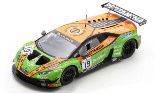 Diecast model cars Lamborghini Huracan GT3 Evo No.19 GRT Grasser Racing Team 24h Spa 2019 A.Santamato/G.Tweraser/L.Mauron/A.Amici 1/43 Spark