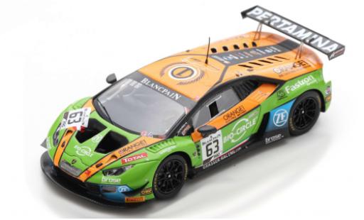 Diecast model cars Lamborghini Huracan GT3 Evo No.63 GRT Grasser Racing Team 24h Spa 2019 M.Bortolotti/C.Engelhart/R.Ineichen 1/43 Spark