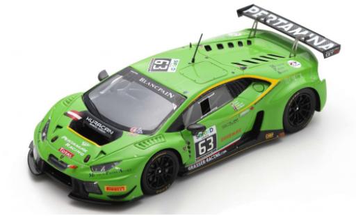 Diecast model cars Lamborghini Huracan GT3 No.63 GRT Grasser Racing Team 24h Spa 2016 D.Alessi/N.Pohler/A.Fjordbach/D.Andersen 1/43 Spark